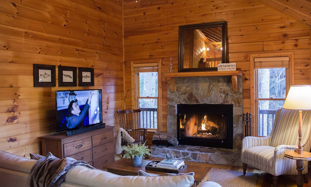 Cherry Log Cabin | Lake Hideaway - Lake and Mountain Views, Private Dock, Fishing, Canoeing