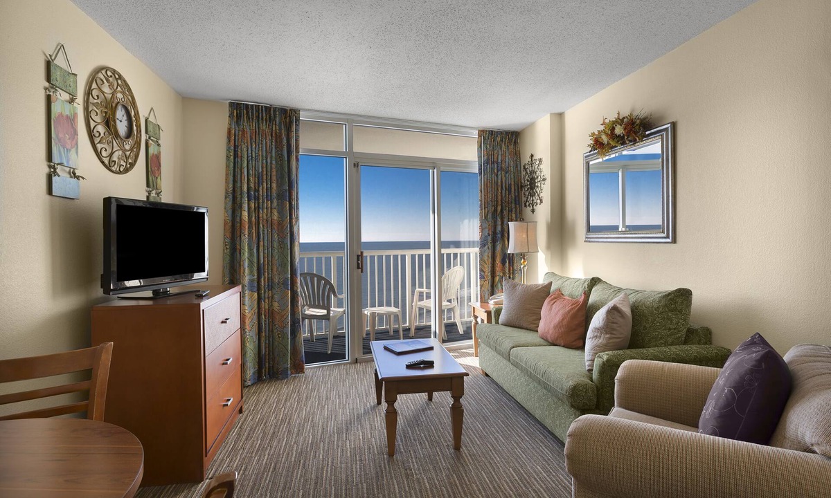 Arcadian Shores Resort | Oceanfront King Suite w/Private Balcony + Official On-Site Rental Privileges