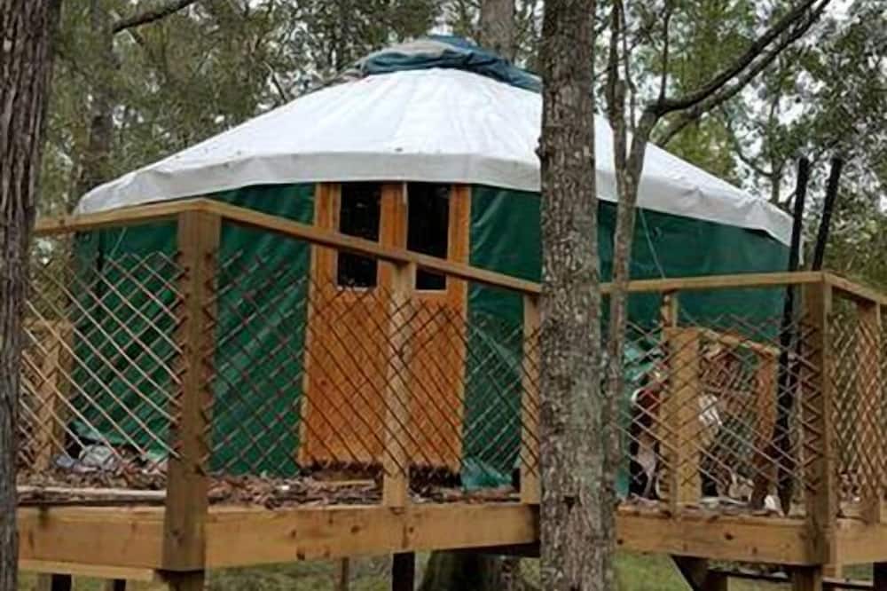 Claxton Cabin | Rustic Luxury: Riverfront Yurt Glamping in Claxton, Georgia