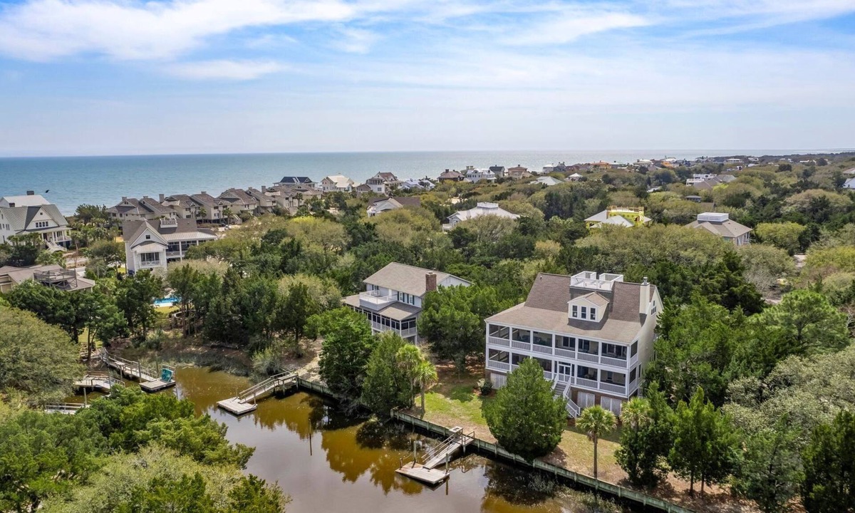 Debordieu Colony House | This vibrant family home features 8 bedrooms, and 8 bathrooms, ocean and creek views