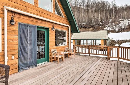 Eagle River Cabin | Alaskan Mountain Gem with Private Hot Tub & Gym!