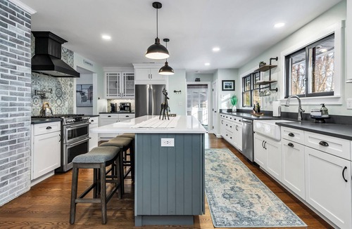 Andover House | Andover in-town, upscale furnished home, single level living & 2-car garage
