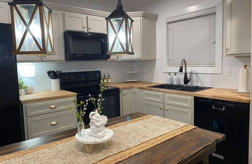 Greenville Cabin | Cabin in the Pines: Enjoy the Greenville area in a wooded retreat 2BR/1.5BA