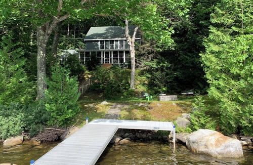 Rome Cottage | Charming 1920's lakefront cottage on Great Pond, sunsets from the dock