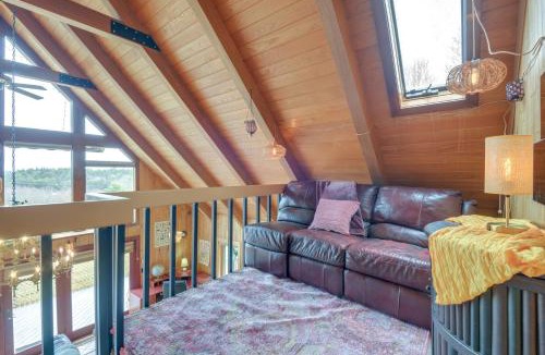 Vernon Apartment | Deck, Mountain Views: Colorful Retreat in Vernon!