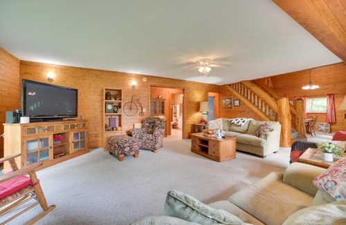 Indian River House | Fall Hikes & Fire Pit: Pet-Friendly MI Retreat