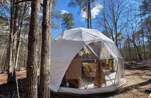 Eatonton RV Rental | Forest Dome Near Lake Oconee | Artistic Design