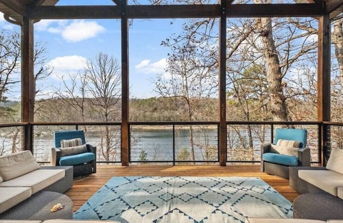 Rambo Riviera House | Lakefront A Frame on Beaver Lake - Stunning Views + Rope Swing Cove