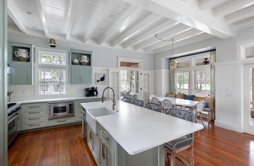 Palmetto Bluff House | Luxe interiors, pet-friendly & fireplace on the porch
