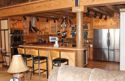 Six Mile House | Luxurious Rustic Log Home with Great Water Views and Sunsets!