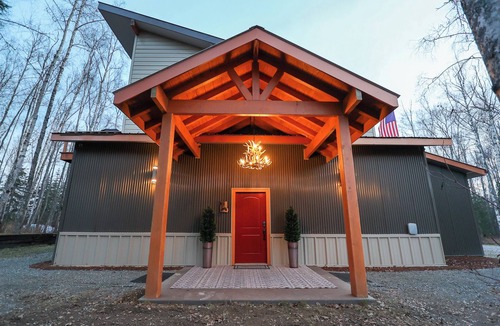 Knik-Fairview House | Luxury Alaska Hideaway with Movie Theater, Sauna & Stunning Natural Views
