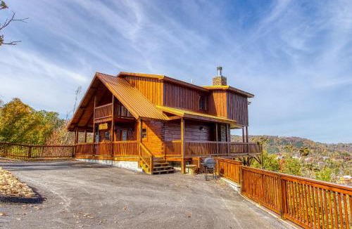 Chalet Village North Villa | Luxury Cabin 4BR 5BA Amazing View Indoor Pool Huge Game Room WiFi Fire Pit