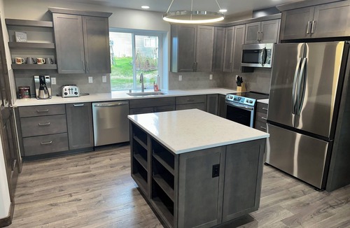 Funny River Apartment | New 4-bedroom 4 bathroom ground level apartment on the Kenai River