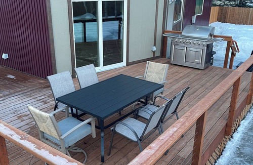 Sand Lake House | New home, Alaska theme, cul-de-sac. ADA compliant, Hot tub and Rooftop deck.
