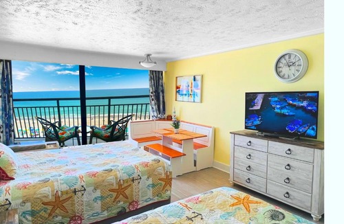 Myrtle Beach Apartment | New ! Ocean Reef Resort-Unique Renovated Oceanfront Condo -Free parking - Amazing pools & Views
