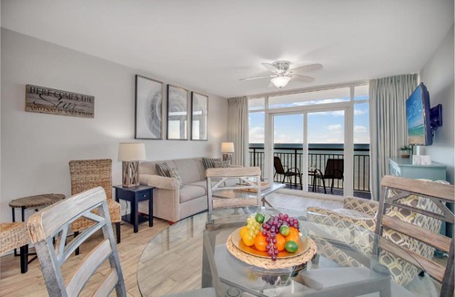 Myrtle Beach Apartment | Oceanfront Work From Here Central Location! 1157