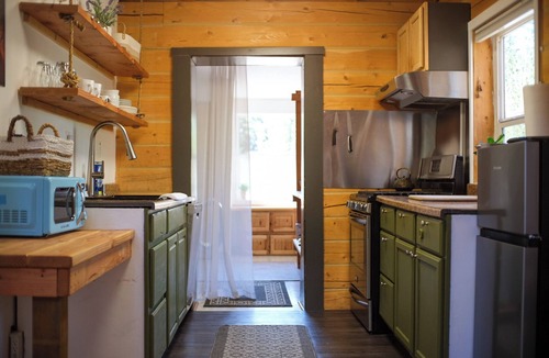Fairbanks Cabin | On-site Sled Dog Demo! Tucked in woods! Auroras seen here. Private.