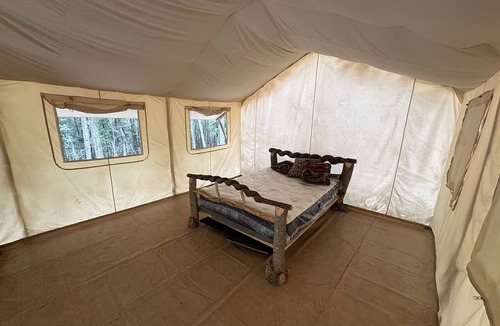 Lenoir RV Rental | Private Glamping Tent on 180 Acres with Mountain Trails & Stargazing Near Lenoir, NC