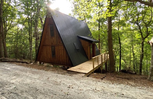 Welcome Cabin | Riverfront A-frame cabin in the woods - minutes from downtown Greenville