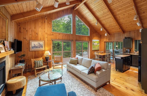 Becket House | Secluded Berkshires Cabin | Deck, BBQ & Town Beach