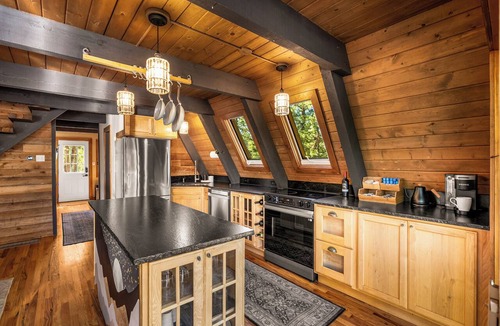 Spring Valley Cabin | Secluded Mountain A-Frame: Large Deck, Hot Tub, & BBQ, by Forest & Peak Retreats