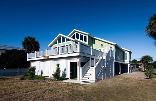 Edisto Island House | Second Row Beauty w/Ocean Views & Elevator; Direct Beach Access; Multiple Porches; Cable TV/WiFi