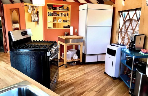 Canoncito Cottage | Spirit Yurt is a serene off-grid rental in the high desert south of Santa Fe, NM