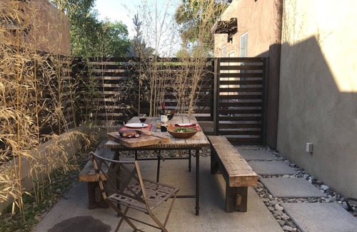 Downtown Santa Fe House | Truly unique art-filled home w/garden close to the Plaza.