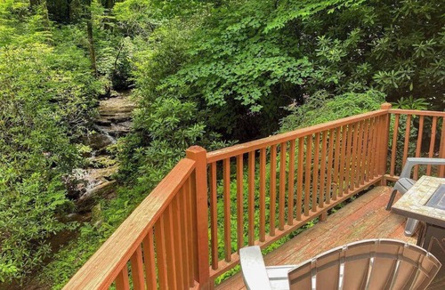 Gerton House | Updated Creekside Getaway with Private Waterfall | Near Asheville & Lake Lure