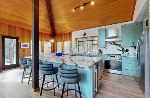 Black Butte Ranch House | Whimsical tree-lined stay with wood stove AC shared amenities and large deck