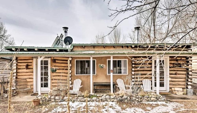 Charming Log Cabin Rental on Eco-Farm near Taos Ski Valley