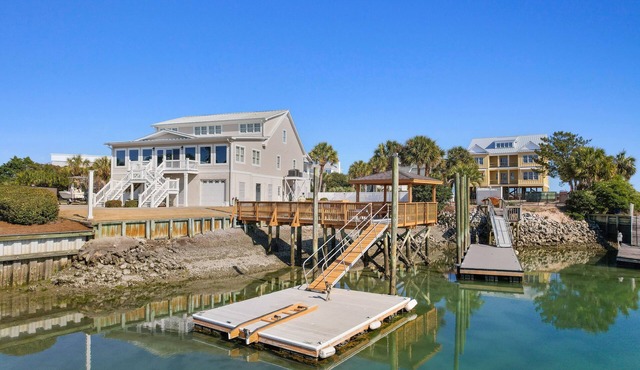 Creekfront 5BR Home w/Private Dock & Pool Near Garden City Beach