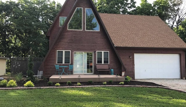 Double A frame Lake House on Pomme de Terre with Dock and Direct Lake Access
