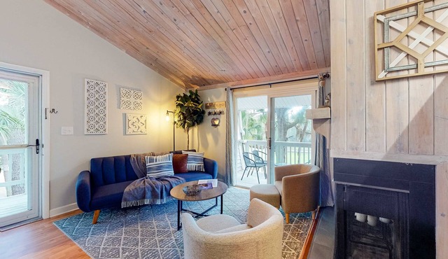Driftwood Villa - 261 | Golf course-view condo with balcony, W/D, AC - dogs OK