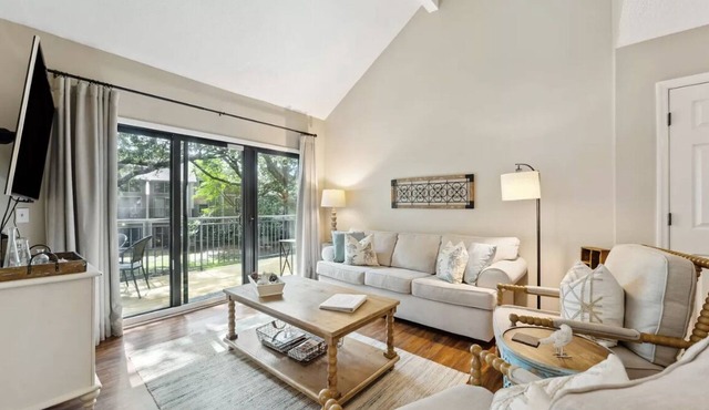 Family -friendly retreat with a short walk to the beach and club area.