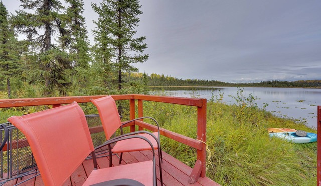 Fish, Hike & Explore: Lakefront Cabin in Soldotna