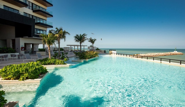 Incredible Ocean view from a beautiful 2BR Condo in Progreso