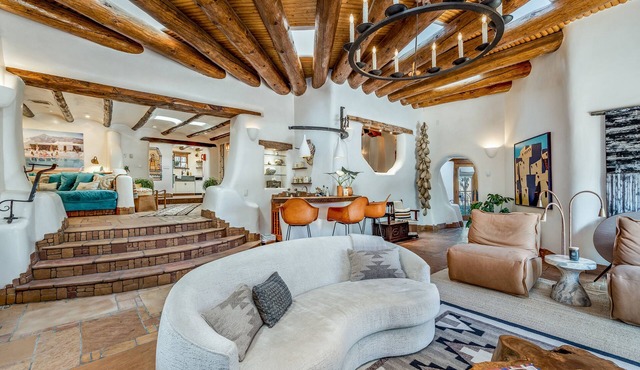 Luxury Adobe Scenic Hilltop Setting Artful Interiors Outdoor Living