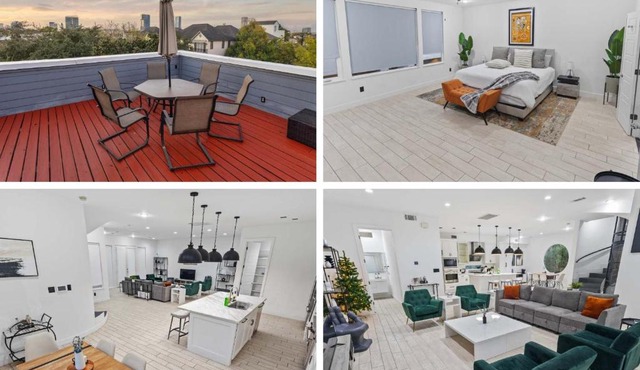 Modern 4-Story Townhome Med Center Sleeps 8