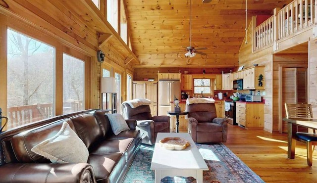 Mtn-view home close to parks with private sauna, decks, wood stove, grill, W/D