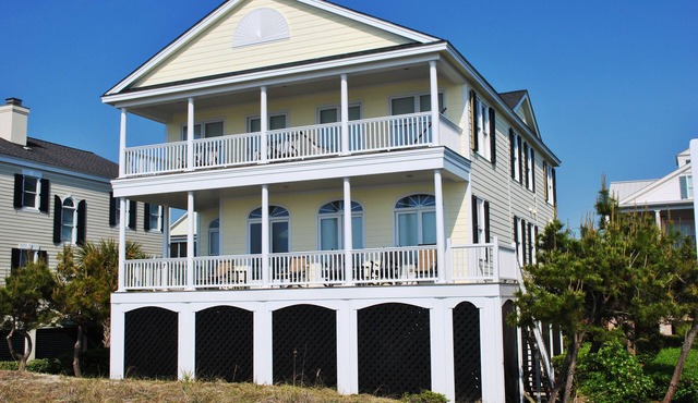 Oceanfront Beach Home with pool access located within Charlestowne Grant community.