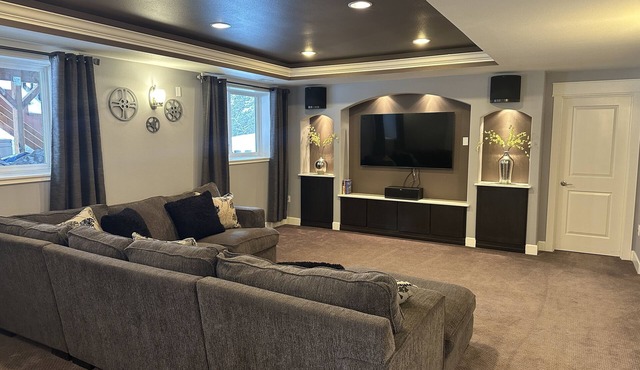 Spacious Serene private space on acre with gym and theater; close to city sites
