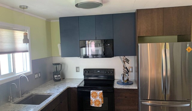 Two king bedrooms, fenced yard, dogs welcome!