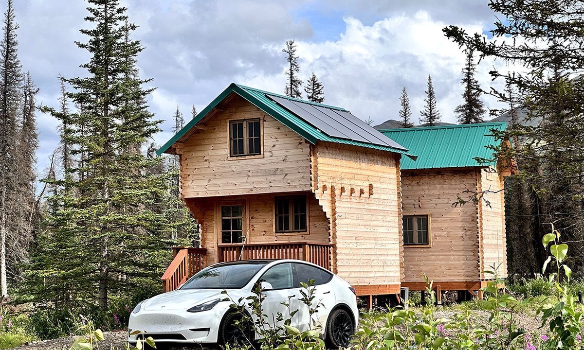 Denali House | Solar Powered Lakefront Twin Tiny Houses in Cantwell Alaska, Perfect for a Group Getaway to Denali National Park