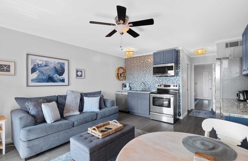 Folly Field Condo | Couples Retreat with Modern Vibes. Ocean Views from Balcony. King Bed - C353